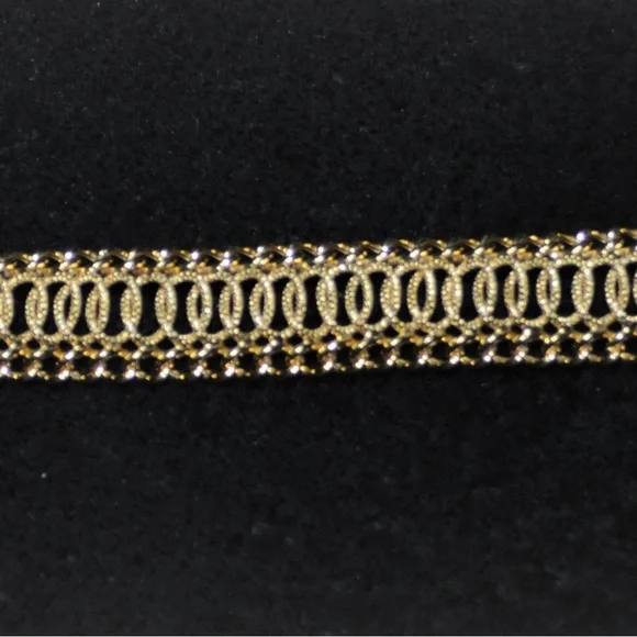 14K Solid Yellow Gold Flexible Link Mesh Bracelet - Picture 2 of 16